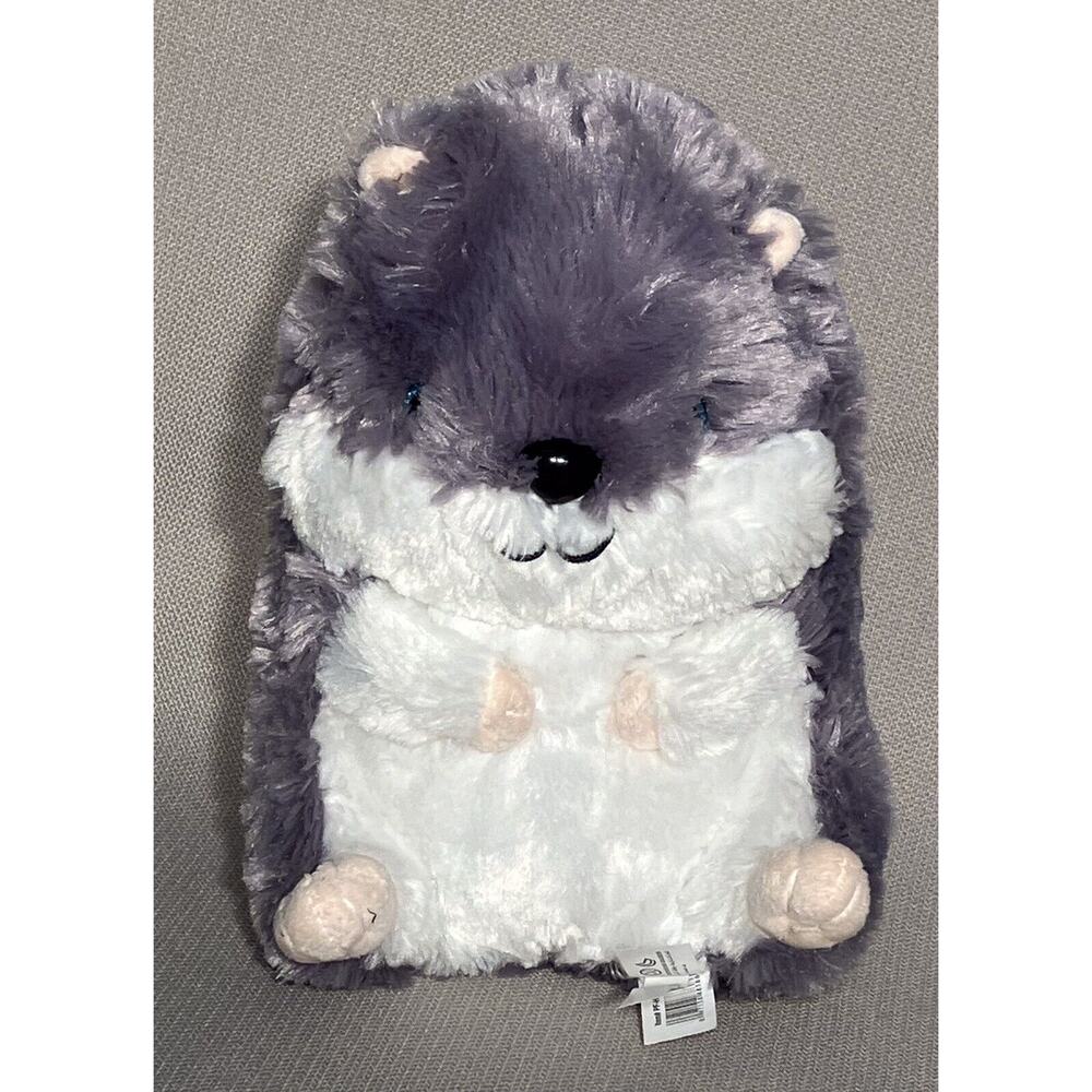 Nanco Hamster‎ Soft Fluffy Plush Gray White Stuffed Animal 9” Glitter Eyes